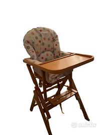 Seggiolone Foppapedretti in legno come nuovo -Roma