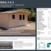 Casetta in legno 4x3 spessore 28mm blockhouse