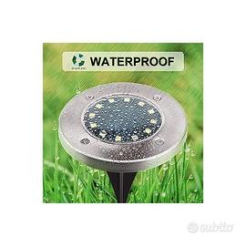 4pz faretti ricarica solare senza fili giardino