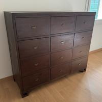 Cassettiera indonesiana in massello 140cm