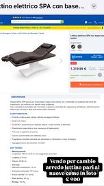 lettino regolabile pari al nuovo