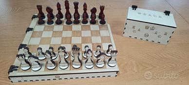 scacchiera in legno 
