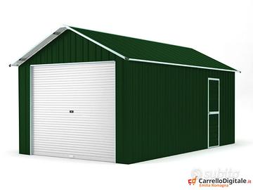 Prefabbricato box cantiere  360x610 verde scuro