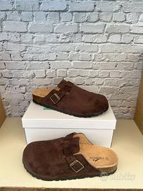 Ciabatte donna sabot punta chiusa marrone 41