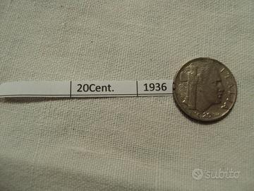 20 centesimi 1936