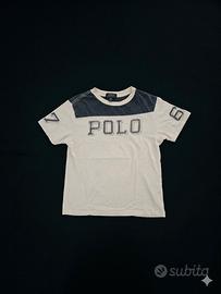T-shirt Ralph Lauren Polo bicolore Blu e Bianca