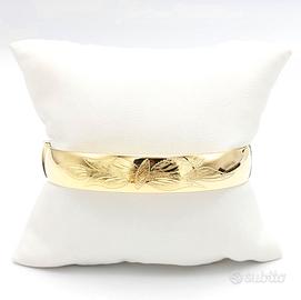 Bracciale rigido donna realizzato oro giallo 18 kt