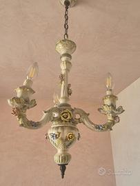 Lampadario artigianale in ceramica,