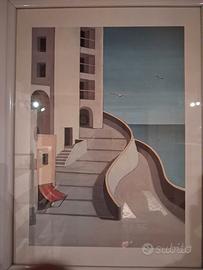 Dipinto scorcio metafisico/marittimo