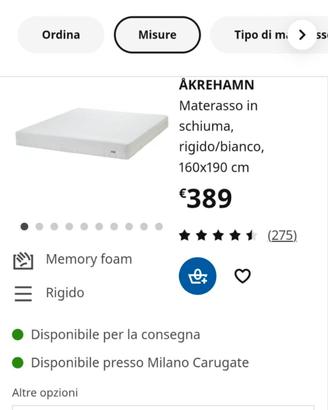 Materasso matrimoniale in schiuma rigido