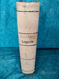 Libro Antico Diritto Romano 1839 - Delectus Legum