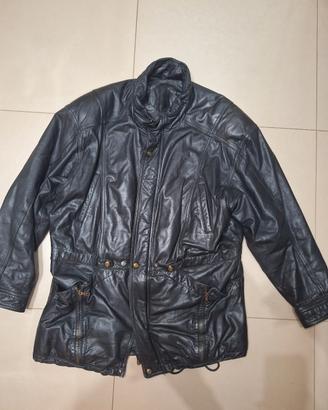 giacca vintage in vera pelle taglia XXL