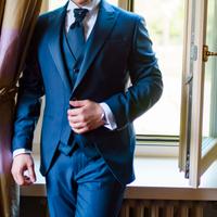 Abito da sposo Luigi Bianchi blu taglia 46