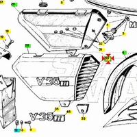 Griglia Dx Moto Guzzi V35 GU19478150