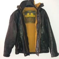 Giaccone Invernale Uomo in Vera Pelle Cappuccio Si