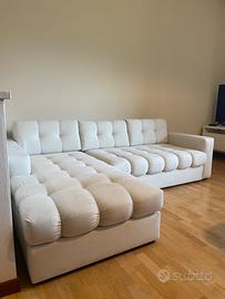 Divano angolare beige Micadoni 236x160 cm