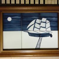 Bardelli,decoro a mano"Il Veliero"di M.Chiarenza