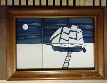 Bardelli,decoro a mano"Il Veliero"di M.Chiarenza