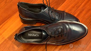 Bellissime scarpe Max Mara in vernice blu