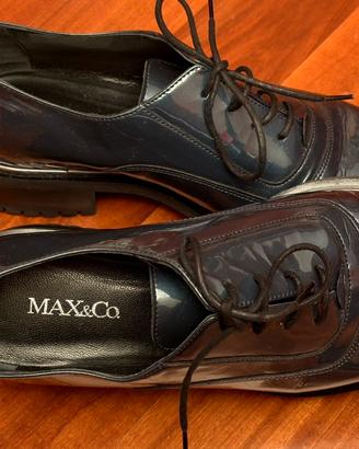 Bellissime scarpe Max Mara in vernice blu