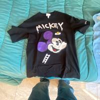maglia topolino h&m nera con grafica taglia xs