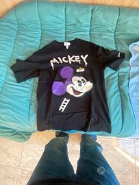 maglia topolino h&m nera con grafica taglia xs