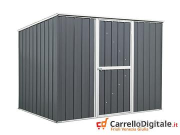 Casetta box giardino Acciaio 260x185 grigio scuro