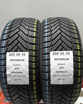 2 GOMME 205 45 16 MICHELIN INV RIF3757