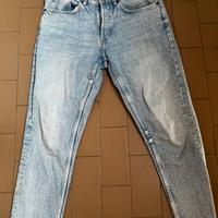 Jeans alla caviglia Zara chiaro slim fit tg 48