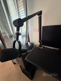 braccio+ shure microfono