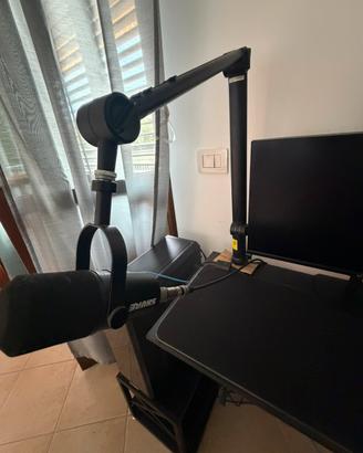 braccio+ shure microfono