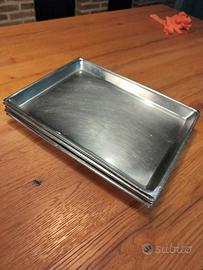 10 vassoi acciaio inox 