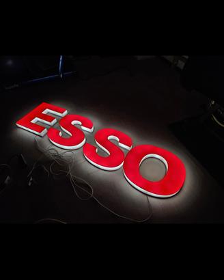 Insegna pubblicitaria  Esso luminosa vintage