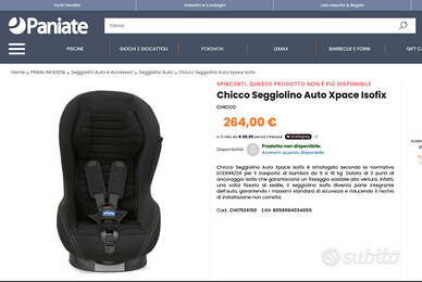 seggiolino auto chicco xspace isofix