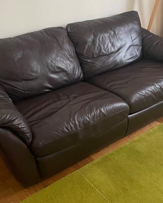 Divano letto in pelle