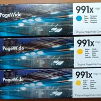 Cartucce HP 991X ciano 991X giallo originali