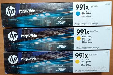 Cartucce HP 991X ciano 991X giallo originali