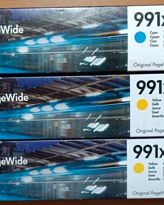 Cartucce HP 991X ciano 991X giallo originali