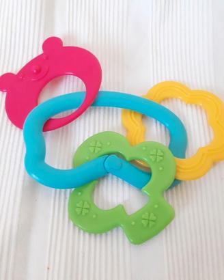 Sonaglini in plastica , colorati per bambini