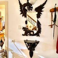 Specchio in legno intagliato Stile Gabriel Viardot