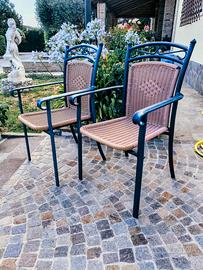 4/6sedie poltroncine da giardino 