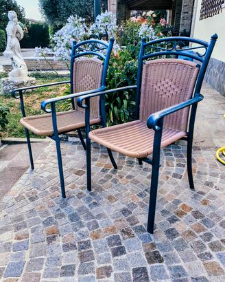4/6sedie poltroncine da giardino 