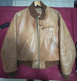 giubetto bomber pelle vera charro vintage tg m