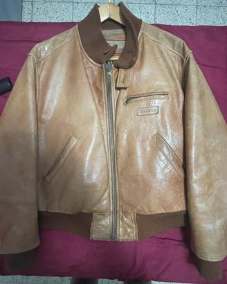 giubetto bomber pelle vera charro vintage tg m