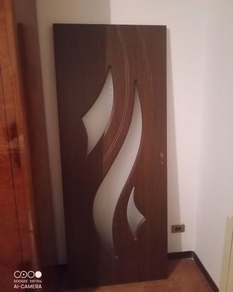 Porta da Interno Con Vetro in HDF Pv10+maniglia