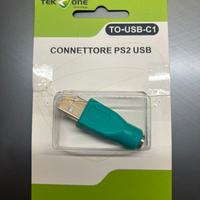 ADATTATORE USB MASCHIO - PS2 FEMMINA PER TASTIERA