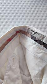 pantalone bianco slim fit Burberry London 
