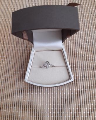 Anello argento brillanti cuore nuovo