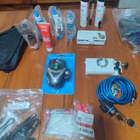 Kit abbigliamento ciclista e riparazione biciclett