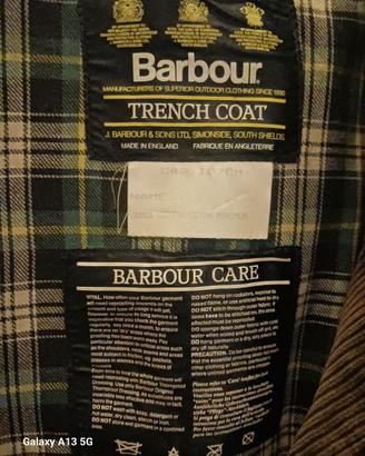  Barbour trench coat 
